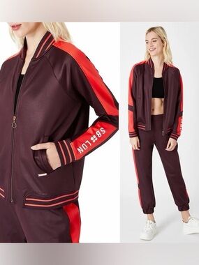 Sweaty Betty London Aubergine Craft Track Jacket Activewear